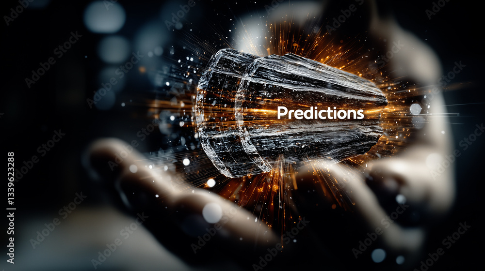 Aufkleber a futuristic digital mining mineral with the word 