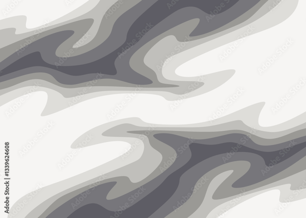 Poster wavy background with gradient contour line pattern