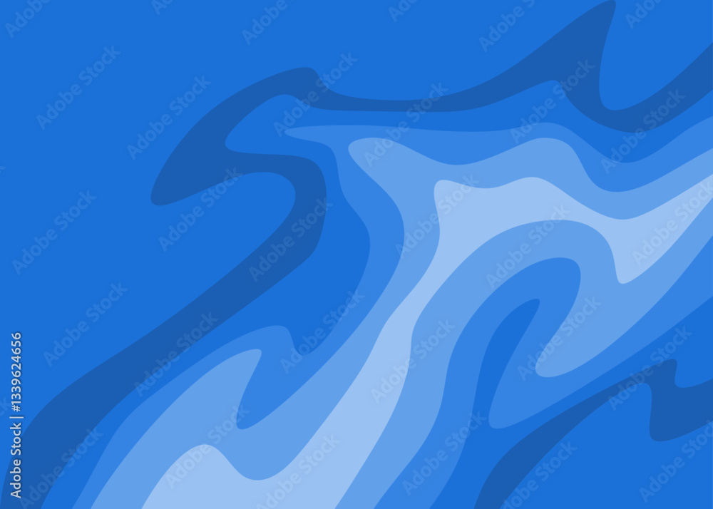 Poster wavy background with gradient contour line pattern