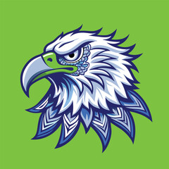 Vector Graphic of a Majestic Eagle Tribal Tattoo Insignia