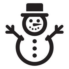 Simple snowman illustration perfect for winter holiday projects