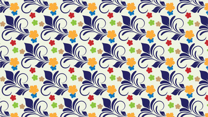 Seamless decorative swirl floral pattern for wrapping and textile background vector
