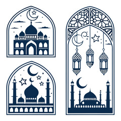 Ramadan Kareem Design Background. abstract Vector Illustration for greetings card, poster and banner.  © Golam
