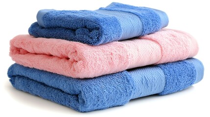 Stacked colorful towels clean, and fresh