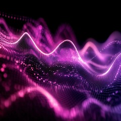 Dynamic Data Visualization in Vibrant Purple and Pink Hues