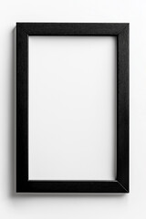 Obraz premium Modern black-bordered rectangle frame isolated on a white background