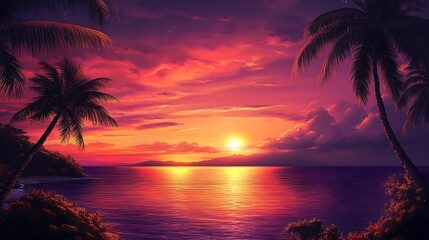 A breathtaking sunset paints the city skyline in warm hues, with colorful clouds drifting across the evening sky.
