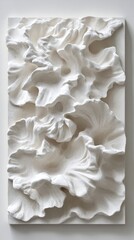 Fototapeta premium A Detailed Close Up of Abstract White Relief Artwork