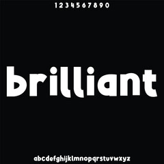 Modern clean sans serif unique style alphabet display font vector