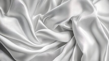 Obraz premium White silk cloth folds, elegant drapery background