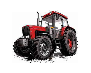 tractor isolated on white background