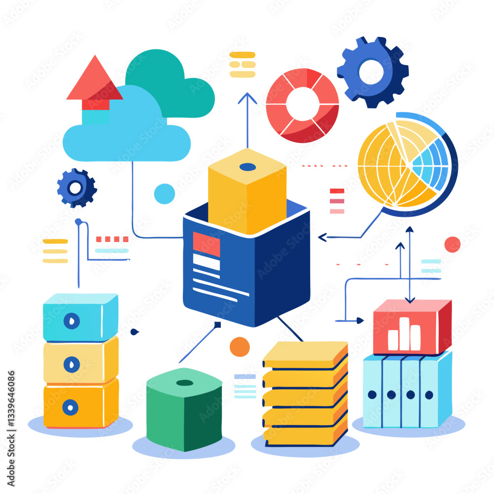 Poster complex data structures and analytics processes illustrate the evolution of raw data into actionable