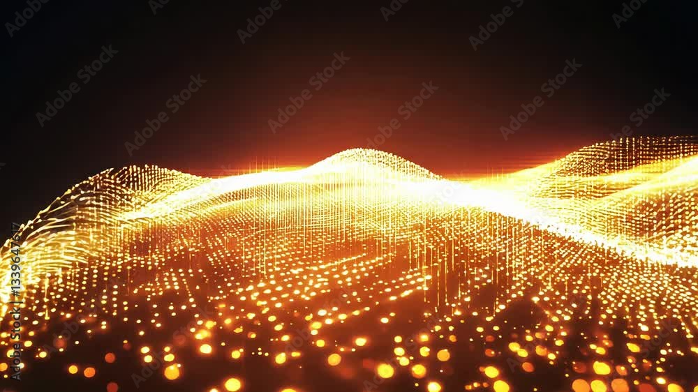 Aufkleber bright yellow line of dots that is almost as long as the image. the dots are arranged in a way that 