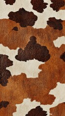Western cowboy style background in cow pattern. Simple brown tone texture background in cowboy style.