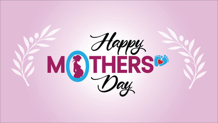 Happy Mother Day Celebration Banner Design Vector