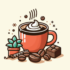 coffee, drink, beverage, cafe, cup, background, caffeine, espresso, aroma, mug, morning, food, hot, brown, closeup, breakfast, black, dark, fresh, white, mocha, cappuccino, isolated, break, design, la