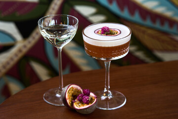 Passionfruit and Floral Cocktail