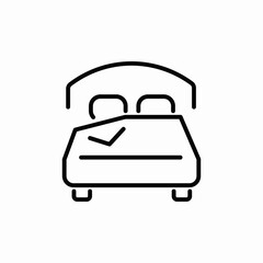 bed furniture icon sign vector