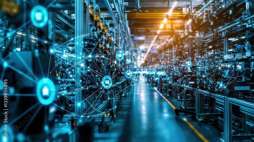 Poster iot integration for enhanced smart factory automation in manufacturing