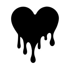  illustration of a black heart