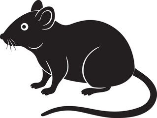 Obraz premium Isolated mouse silhouette vector 11