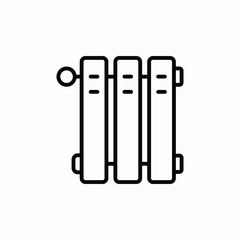 temperature radiator icon sign vector