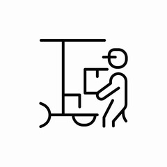 truck loading icon sign vector