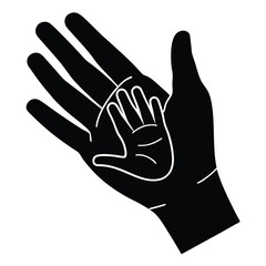 hand in black glove vector