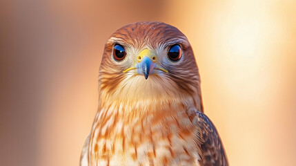 Close-up of Majestic Falcon in Soft Light