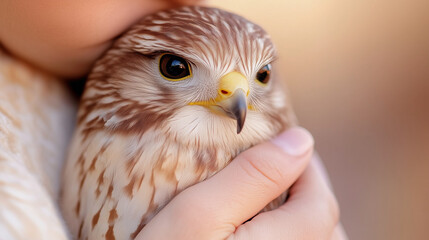 Falcon in a Gentle Embrace