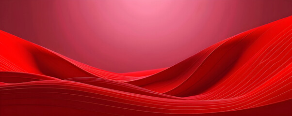 Red Digital 3D Render Surreal Simple Wavey Soft Pattern for Design, Backgrounds, Products	