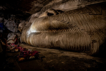 buddha statue in the monastery of dambulla, sri lanka