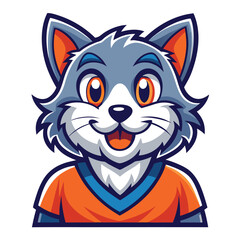 Superheroic Feline Mascot Embodied as a Dynamic Vector Illustration