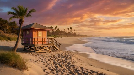 Obraz premium sunset on the beach