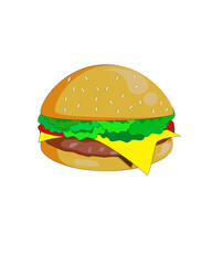 hamburger illustration 