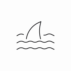 shark sea icon sign vector