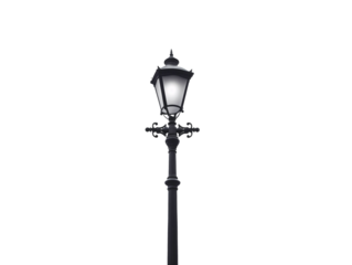a lamp post with a light on it