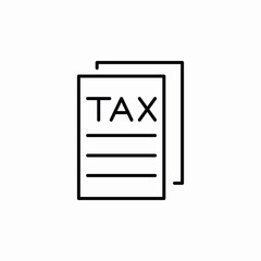 tax paperwork documents icon sign vector