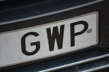 High-quality image of a Spanish license plate (matr&iacute;cula espa&ntilde;ola) on a vehicle, showcasing the European Union blue strip with the 'E' country code for Spain. 