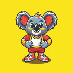 Playful Koala Mascot Logo for Sports or Fitness-Related Businesses