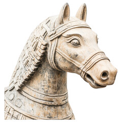Equestrian Legacy: A detailed stone horse statue, evokes a sense of history, capturing the enduring elegance and majesty of the equine form in fine detail.