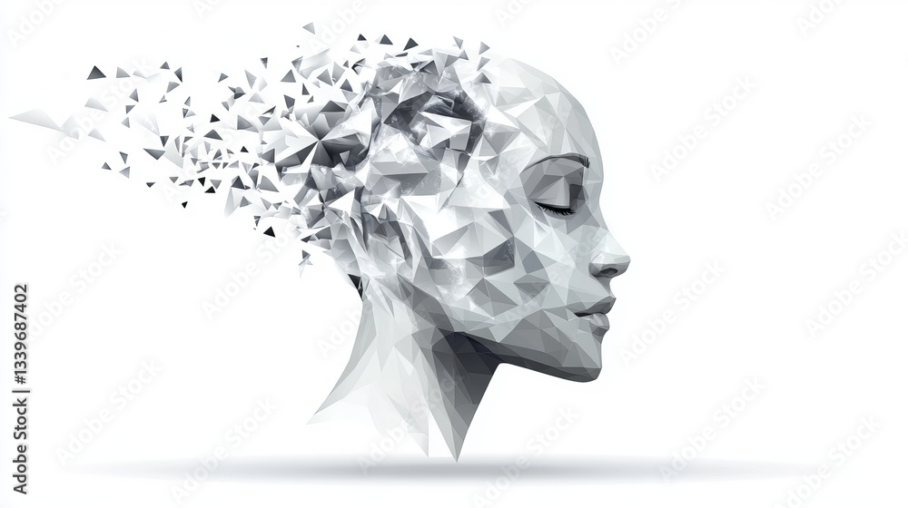 Poster ai artificial intelligence – digital brain and robotics technology for futuristic innovation