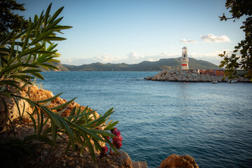 lighthouse in the sea
