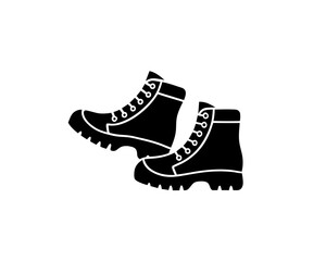 creative details Hiking Boots Icon vector illustration