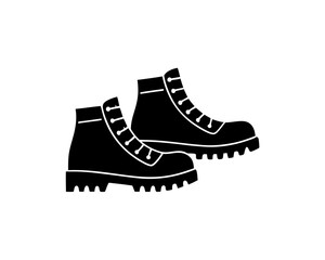 creative details Hiking Boots Icon vector illustration