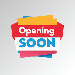 Opening Soon banner vector