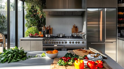 Person standing in a large modern kitchen with stainless steel appliances, symbolizing cooking, family meals, and the role of technology in today&Atilde;&cent;&Acirc;?&Acirc;?s home culinary experiences.