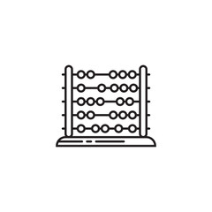 abacus counting icon illustration design