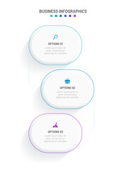 Vertical progress bar featuring 3 arrow-shaped elements, symbolizing the three stages of business strategy and progression. Clean timeline infographic design template. Vector for mobile presentation.