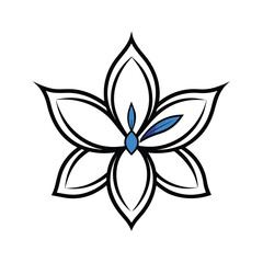 black and white flower vector